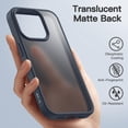 thumbnail image 3 of JETech Matte Case for iPhone 15 Pro 6.1-Inch, Shockproof Military Grade Drop Protection, Frosted Translucent Back Phone Cover, Anti-Fingerprint (Blue), 3 of 5