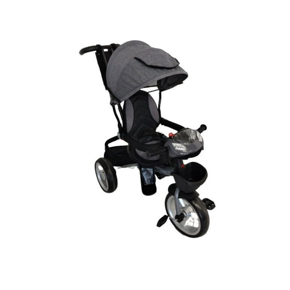 Triciclo Angelin Baby  S3041X para bebés, evolutivo Luz y Sonido Gris -