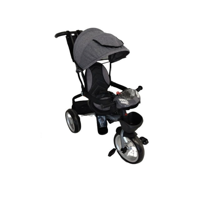 Triciclo Angelin Baby S3041X para bebés, evolutivo Luz y Sonido Gris -