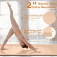thumbnail image 2 of BalanceFrom 4-Panel All-Purpose Folding Gymnastics Workout Mat, 10' x 4' x 2", Beige, 2 of 7