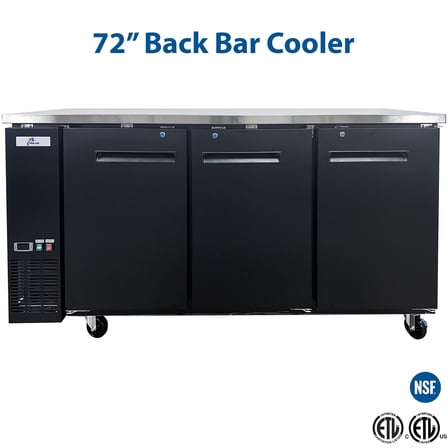 72" Commercial Back Bar Cooler,20Cu.Ft Triple-Door Beverage Refrigerator with LED Lighting & Auto Defrost