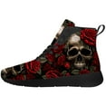 thumbnail image 3 of Aidianart Mens Skull High Top Sneakers High Top Shoes Size 5.5, 3 of 5