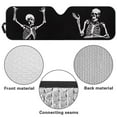 thumbnail image 6 of Uorisanigo Windshield Sun Shade for Jeep Wrangler TJ JK JKU JL JLU- Foldable Funny Skull Print Heat Shield Reflector Cover - Blocks UV Rays & Keeps Your Vehicle Cool, 6 of 7