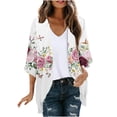 thumbnail image 3 of TaTaai Women's Lightweight Summer Cardigan with Floral Print, 3/4 Length Sleeves, and Breathable Comfort for Daily Wear Gift, 3 of 5