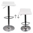 thumbnail image 5 of Counter Height Bar Stools Set of 2, Adjustable Pu Leather Swivel Barstools Dining Counter Bar Chairs for Home Kitchen Pub (White), 5 of 5