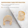 thumbnail image 4 of Napkin Rings Set Of 6, Hollow Napkin Ring Holder for Table Decoration, 4 of 5