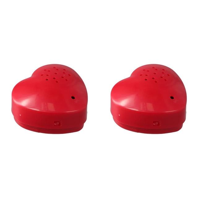 YWIYIUD 2PCS Red HeartShaped Box for Plush Toy 30 Seconds Festival Voice Recorder Push Button Recordable Device Sound Module for Gifts Recording Voice Message