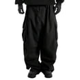 thumbnail image 3 of LIaqionyy Men's Baggy Cargo Pants Elastic Waist Drawstring Casual Loose Joggers Hiking Outdoor Trousers with Pockets, 3 of 7