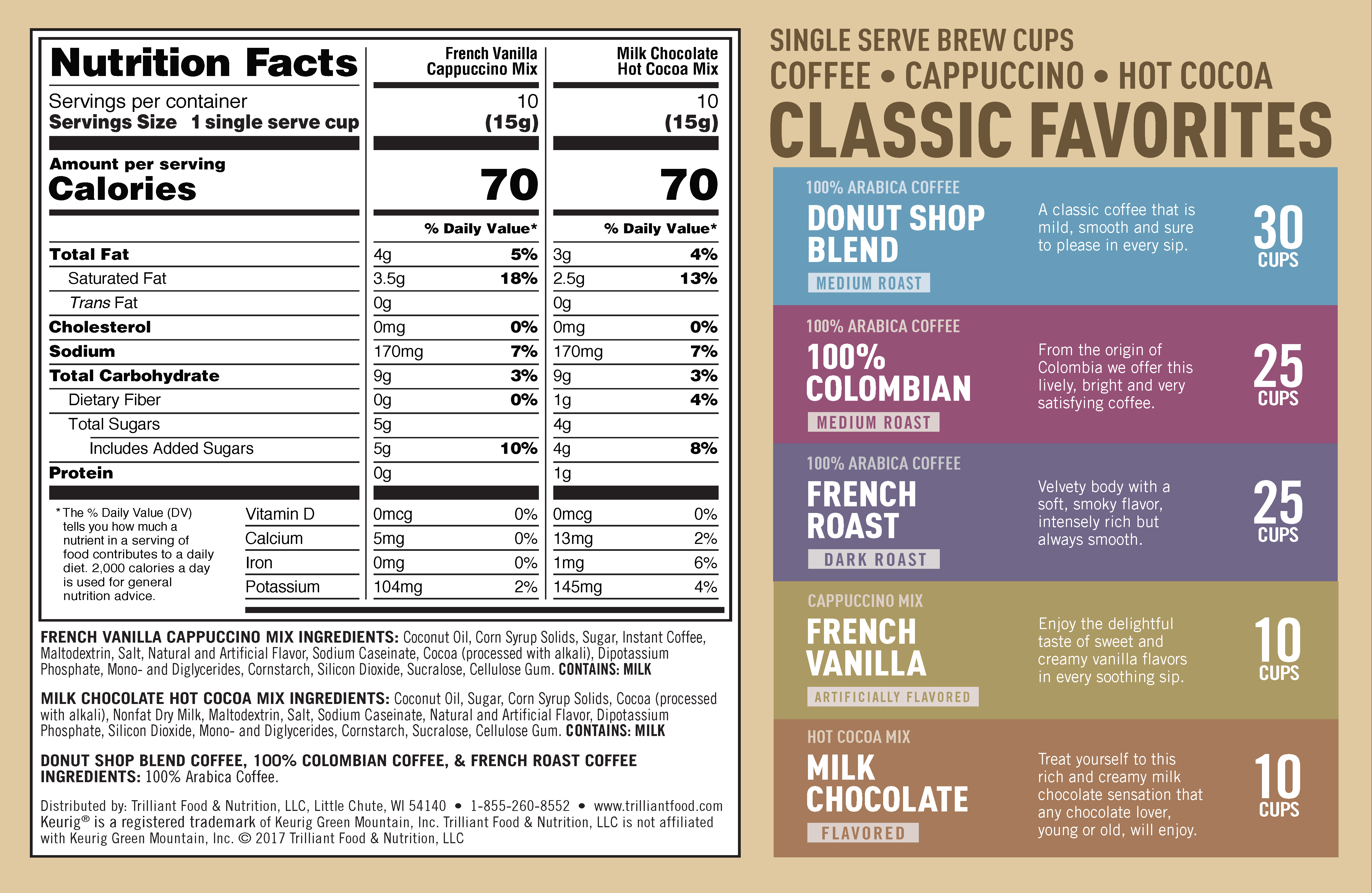 Victor Allen's Coffee Variety Pack, 100 Count, Single Serve Coffee Pods for Keurig K-Cup Brewers
