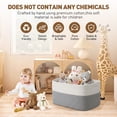 thumbnail image 6 of Large Blanket Basket, 22"x12"x17"(75L) Rectangle Woven Baskets for Storage, Cotton Rope Basket for Living Room, Toy Basket with Handle, Basket for Organizing(White & Gray), 6 of 7