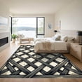 thumbnail image 3 of ODIKA 5'x7' Machine Washable Non-Slip Area Rug, Geometric Charcoal Gray High Traffic Rug, Gray, 1009912, 3 of 7