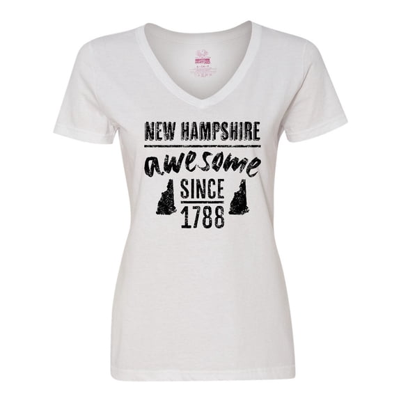 Inktastic New Hampshire Awesome Since 1788 Women's V-Neck T-Shirt