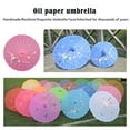 thumbnail image 6 of Oil Paper Painted Umbrella, Flower Pattern Chinese Cloth Umbrella Japanese Umbrella Parasol, Dancing Umberlla with Wooden Handle for Wedding Bridal Party Photography Prop, 6 of 7