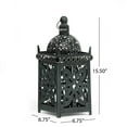 thumbnail image 5 of Noble House Parkman Iron Small Handcrafted Decorative Lantern, Black Patina, 5 of 5