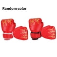 thumbnail image 2 of Gant de Boxe en Cuir Kickboxing Gant de Protection Enfants Punching Training Sanda Fournitures Sportives, Rouge, 2 of 9