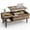 Wood Gray, variant on edx Adjustable Height Wooden Coffee Table with Hidden Compartments and Shelves - Perfect for Small Homes, Apartments, Reception Rooms, Wood Gray