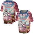 thumbnail image 3 of My Cat is My Valentine Cute Scottish Fold in Gift Box All Over Print 3D Baseball Shirt Cat Lover Kitten Owner Gifts Softball Sport - 3006, 3 of 6