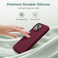 thumbnail image 4 of Designed for iPhone 15 Case,Silicone Ultra Slim Shockproof Protective Phone Case with [Soft Anti-Scratch Microfiber Lining], 6.1 inch, Plum, 4 of 11