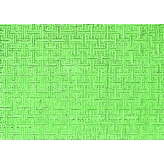 Ahgly Company Indoor Rectangle Solid Green Modern Area Rugs, 2' x 5'