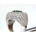 thumbnail image 5 of 17.60 Carat 18 Karat Natural Fine Green Emerald Diamond 3D Puffed Dome Deco Ring, 5 of 12