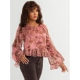 thumbnail image 3 of Jessica Simpson Women's Ella Ruffle Top, Sizes XS-XL, 3 of 6
