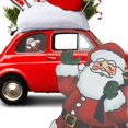 thumbnail image 1 of 2 Pcs Santa Claus Car Rear Window Sticker Decal- 3D Cartoon Christmas PVC Sticker Removable Waterproof Xmas Window Wall Cling 12.6" × 9.8" Xmas Decal for Indoor Outdoor Decoration (Left & Right), 1 of 6