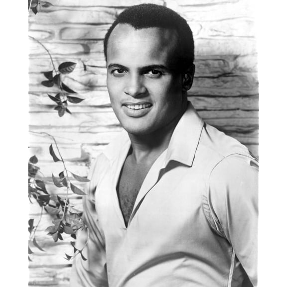 Harry Belafonte outdoors wearing a v neck shirt Photo Print (8 x 10)