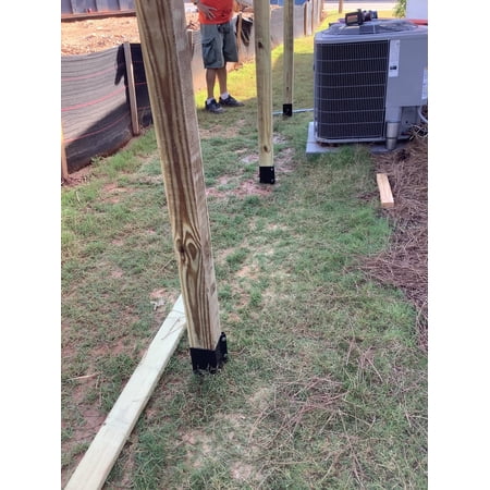 MTB Supply 713049949659 Fence Post Ground Spike, Black - 36 x 4 x 4 in. - Pack of 4
