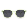 thumbnail image 2 of Pop Color Thin Plastic Rounded Rectangle Horn Rim Keyhole Sunglasses Yellow Black, 2 of 4