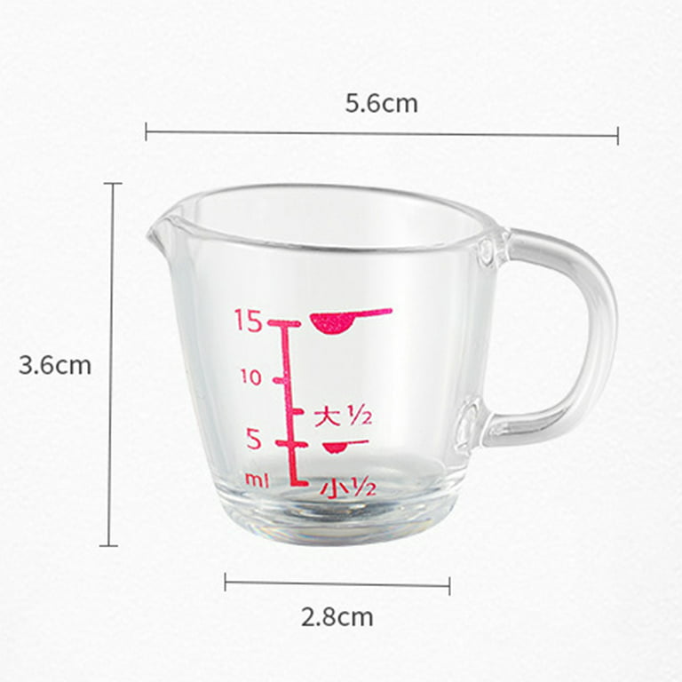Clear and Convenient Mini Scale Measurement Cup 15ml, Reusable, Portable,  Cooking and Seasoning Measuring Cup, Kitchen Supply