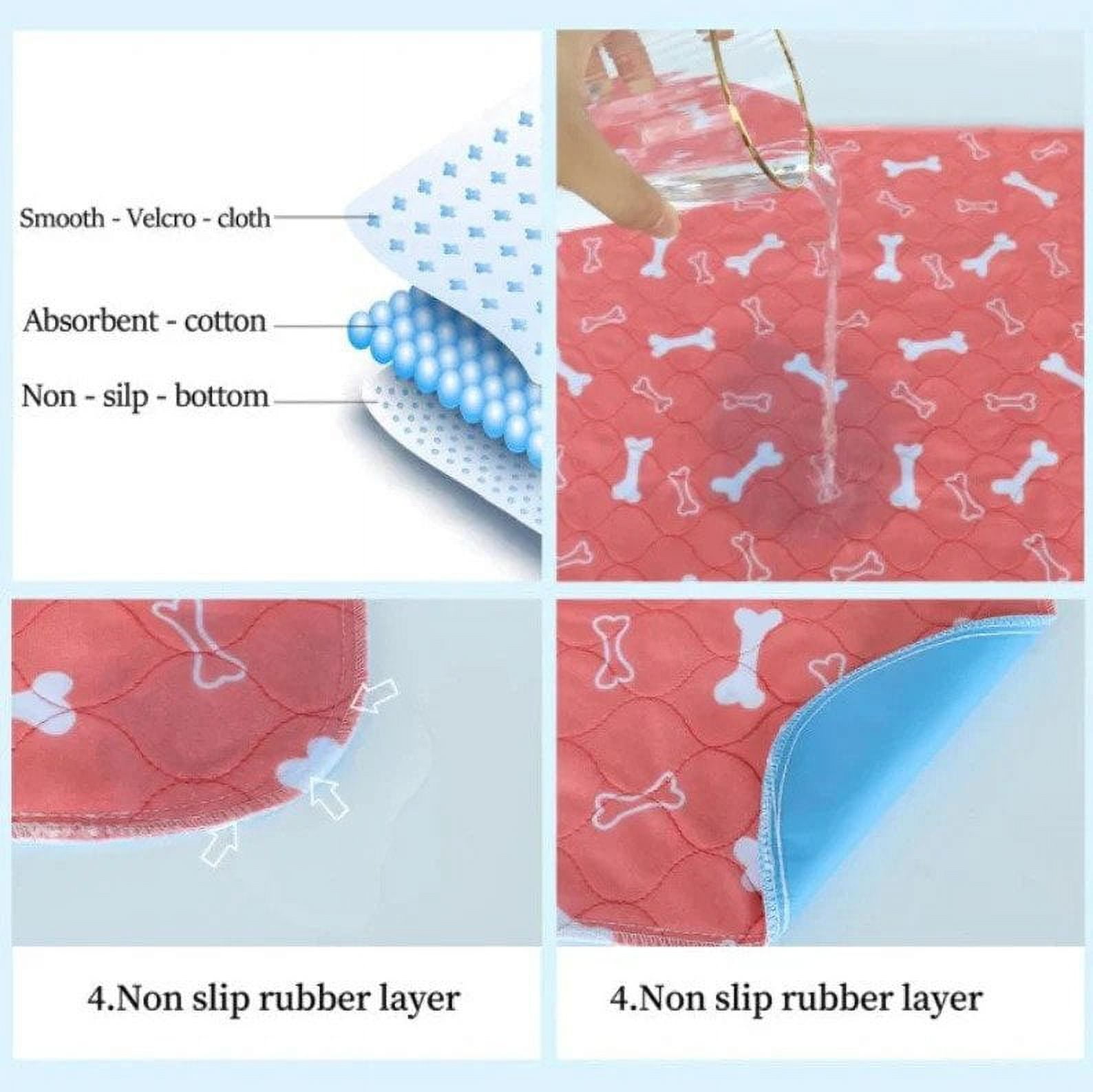 AtPet Washable Reusable Pee Pads, Waterproof, Reusable, Leak-Proof, Gray, (47" x 63'', 2 Count)