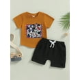 thumbnail image 2 of GXFC Toddler Baby Boys Girl Summer Shorts Outfits Infant  Cow Print Short Sleeve T-Shirt Tops+Short Pants with Pocket Set Casual Clothes 2Pcs 0-3T, 2 of 9