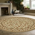thumbnail image 2 of Radici Usa Como Area Rug 1593 Ivory/Brick Italian Bordered 8' x 8' Round, 2 of 2