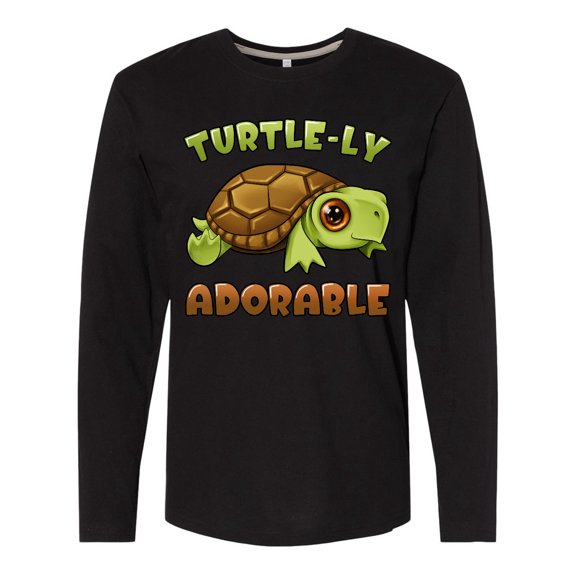 Inktastic Turtle-ly Adorable Cute Turtle Long Sleeve T-Shirt