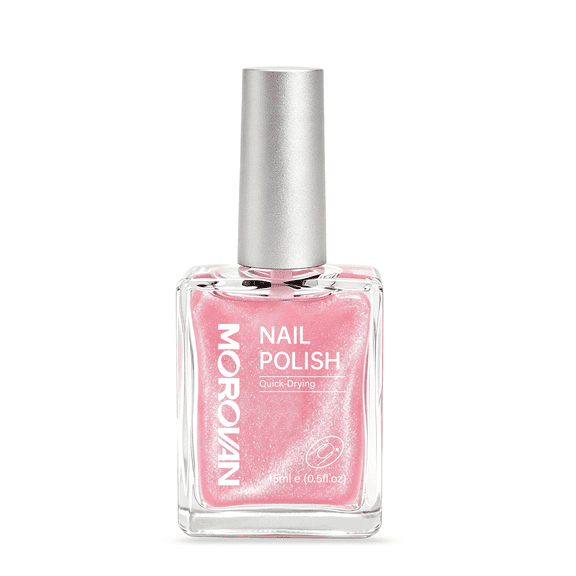 Morovan 15ml Dusty Rose Nail Polish – Large Volume Quick Drying Light Pink Nail Polish, Fast Drying and Long Lasting Color Nail Art DIY Home Manicure Gift for Women