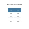 thumbnail image 4 of Stone Mountain Boy's Contrast Stitch Leather Casual Belt, 4 of 5