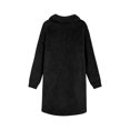 thumbnail image 4 of Patlollav Women Winter Coat Long Sleeve Solid Single-Breasted Diamond Oversized Jacket, 4 of 6