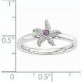 thumbnail image 4 of Amethyst Sterling Silver Starfish Ring, 4 of 7