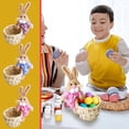 thumbnail image 2 of PEIBang Easter Bunny Storage Basket Woven Blue for Home Decor Easter Party Indoor Outdoor, 2 of 5