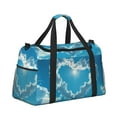 thumbnail image 2 of Honeii Heart Shaped Cloud Print Gym Bag,Carry on Weekender Overnight Bag, Travel Duffel Bags, Personal Item Travel Bag,Tote Bag,Workout Dance Bag, 2 of 7