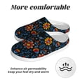 thumbnail image 6 of Lsque Mexican Flower Pattern Womens Comfort Cotton on Scuff With Memory Foam and Anti-skid Sole Slipper-39/40, 6 of 7