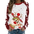 thumbnail image 1 of Noël Femmes Sweat-Shirt Manches Longues Fermeture Cardigan Imprimé Mode Pull Mi Longueur Veste Vacances Xmas Outwear Col Rond Chaud Pull, 1 of 4