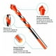 thumbnail image 3 of Kit 7 Pcs Broca Multifuncional Vidrio Azulejo Pared Concreto Plata/Naranja, 3 of 6