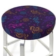 thumbnail image 3 of Lsque Colorful Snake Round Bar chair cushion covers Velvet Fabric Premium Comfort Protects from Scratches and Stains for 14-17 Inch Chair- 13 inch, 3 of 7