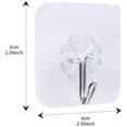 thumbnail image 3 of Jinsinto 12x Transparent Waterproof Adhesive Hooks Suitable for Living Room Bathroom Kitchen, 3 of 5