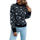 thumbnail image 1 of VISgogo, suéter de punto esponjoso para mujer, primavera, informal, estampado de estrellas, suelto, manga larga, cuello redondo, pulóver, Tops, ropa de calle VISgogo moda, 1 of 7