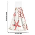 thumbnail image 6 of Yayeee Kitchen Hanging Hand Towels Set of 2 with Loop Bathroom Absorbent Tie Towel, White Starfish, 6 of 7