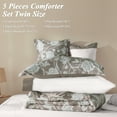 thumbnail image 6 of Bedtreat Twin Comforter Sets,5-Pieces Reversible Bedding Sets,Bed in a Bag with Comforter,Flat Sheet and Fitted Sheet,Pillowcase & Sham,Shangri-La,Cobblestone, 6 of 6