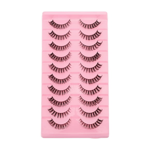 Unique Bargains 10 pares de pestañas postizas para maquillaje negro DH06-04