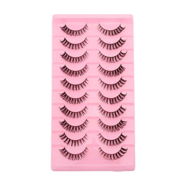 Unique Bargains 10 pares de pestañas postizas para maquillaje negro DH06-04